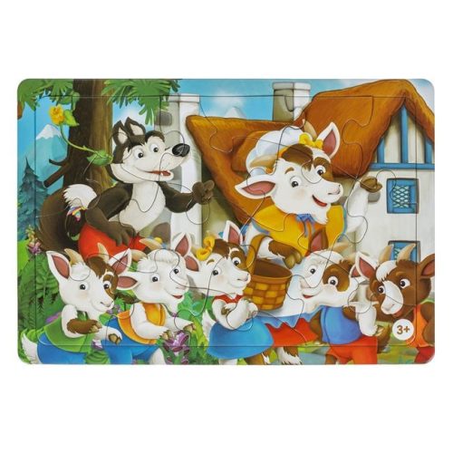 A farkas és a 7 kecskegida puzzle (15 darabos)