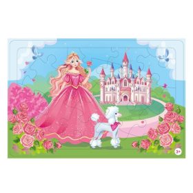 Hercegnő és kutyusa kastélyos puzzle (24 darabos)