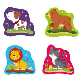 Állatos gyerek puzzle - 4 kép, 16 darabos készlet