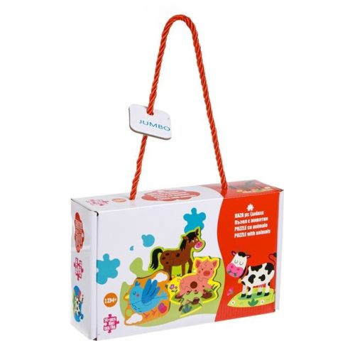 Baba puzzle 4 kerti állattal (16 darabos)