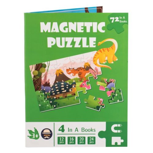 Mágneses Puzzle 4 Képpel - Dinoszauruszok