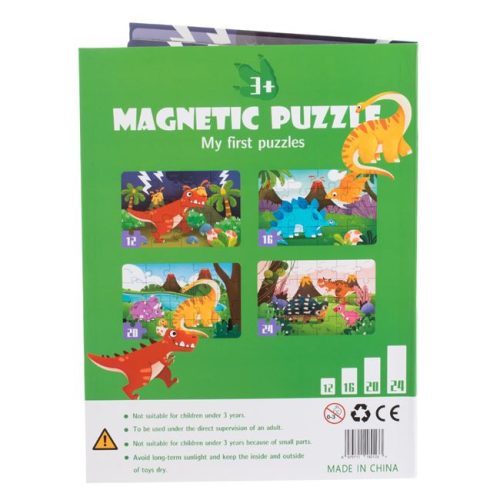 Mágneses Puzzle 4 Képpel - Dinoszauruszok