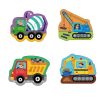 Baba Puzzle 4 darabos Építőipari Járművek Készlet (16 elem)