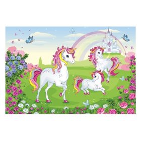 3 Unikornis és Szivárvány Kastély Puzzle (104 darabos)