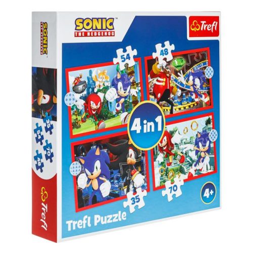 Sonic a sündisznó 4 az 1-ben puzzle készlet - Trefl
