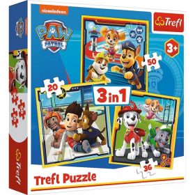 Paw Patrol Karácsonyi 3 az 1-ben Puzzle Készlet - Trefl