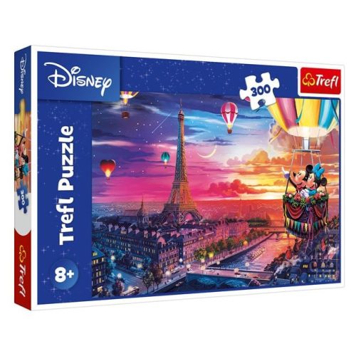 Mickey és Minnie Egér Párizsban Hőlégballonnal Puzzle (300 db-os) - Trefl