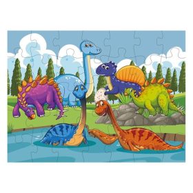 Dinoszauruszok a tónál puzzle (35 db jumbo elem)