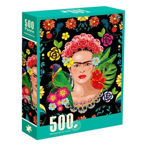 Frida Kahlo Virágokkal Puzzle (500 Darabos)