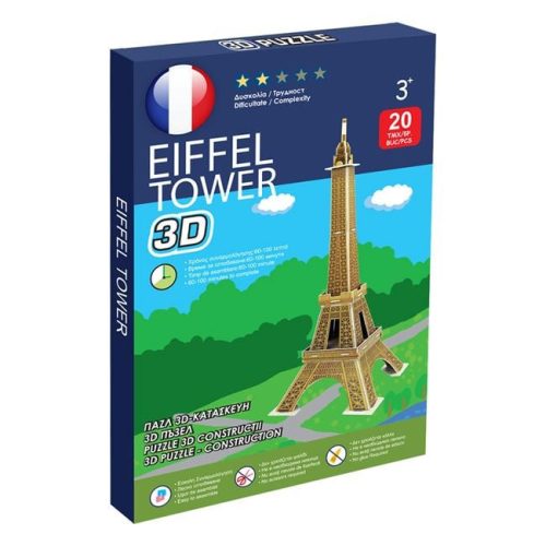 3D Eiffel-torony építőjáték (20 darabos)