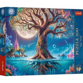 Színes Mágikus Fa Teliholddal Puzzle (500 darabos) - Trefl