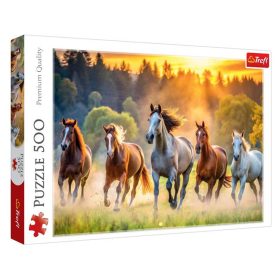   Trefl „Vágtázó lovak a naplementében” puzzle (500 darabos)