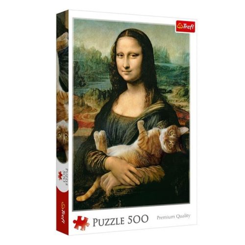 Mona Lisa macskával puzzle (500 darabos) - Trefl