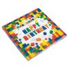 Egyrétegű Partiszalvéták Fehér Alapon Színes Téglamintával – „Happy Birthday” 33x33 cm – 20 db