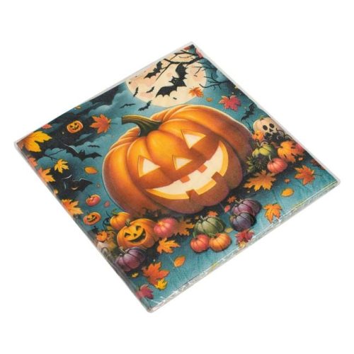 Halloween tök mintás parti szalvéta 33x33cm – 12 db