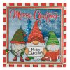 Karácsonyi törpés hópelyhes „Merry Christmas” parti szalvéta 33×33 cm – 10 db