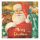 Színes karácsonyi „Merry Christmas” szalvéta Mikulás mintával 33×33 cm – 20 db