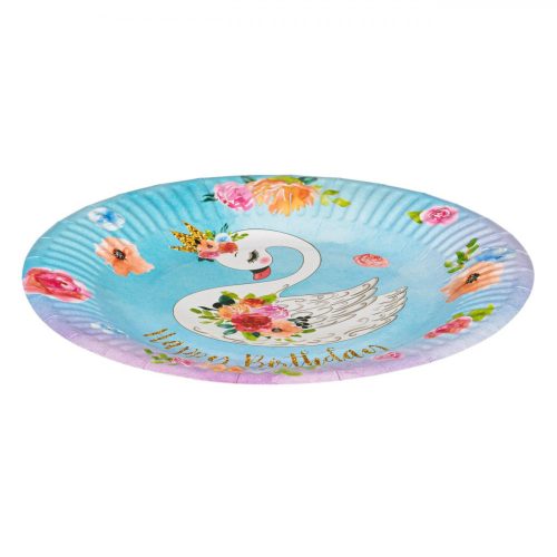 Hattyús Papírtányér 23cm - 6db