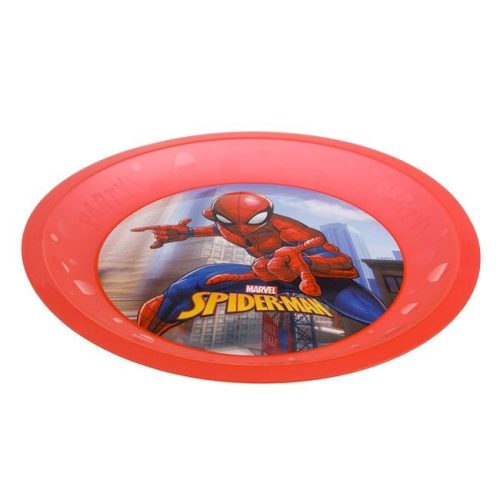 Újrahasználható piros-kék Spiderman party tányérok Ø21 cm - 4 darab