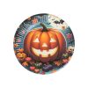 Halloween tök mintás papírtányérok 18 cm - 6 darab