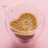 Duplafalú szívecske alakú kávés csésze