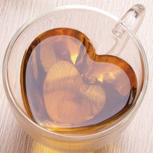 Duplafalú szívecske alakú kávés csésze