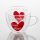 Duplafalú szívecske alakú kávés csésze 240ml