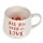 Kerámia bögre belső 3D „Love” felirattal „All You Need is Love” 370ml