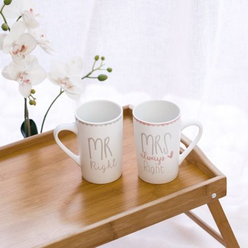 Mr. Right & Mrs. Always Right New Bone porcelán bögre szett - 350 ml - 2 db