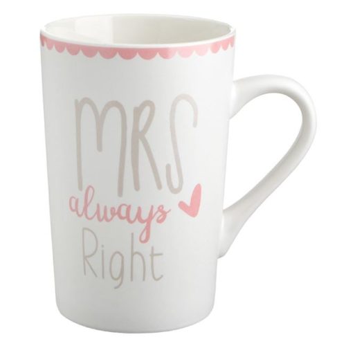 Mr. Right & Mrs. Always Right New Bone porcelán bögre szett - 350 ml - 2 db