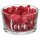 3D Piros Szíves Dekorgyertya „Love” Feliratos Üvegpohárban Ø10.5x6cm